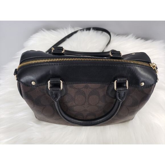 RARE Coach F32203 Mini Bennett Satchel Handbag In Signature Canvas Classic - Picture 5 of 9